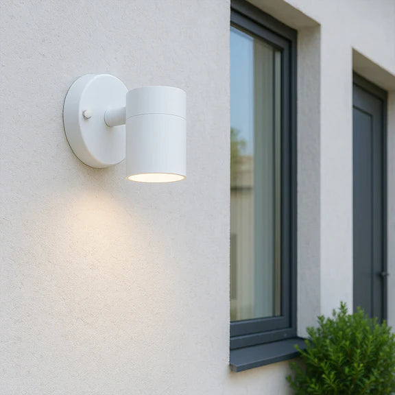 Zyven Fixed Single Outdoor Wall Light White - LLOL034W