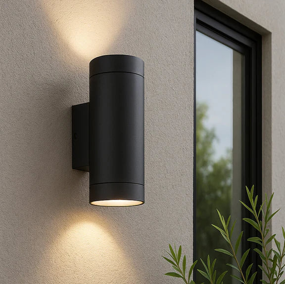 Truvo LED Up & Down Wall Light 14W TRI Colour Black - LLOL038BK