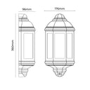 Avara Outdoor Wall Light Black - LLOL040BK