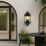 Avara Outdoor Wall Light With Sensor Black - LLOL041BK