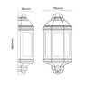 Avara Outdoor Wall Light With Sensor Black - LLOL041BK