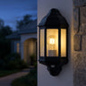 Avara Outdoor Wall Light With Sensor Black - LLOL041BK