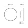 Orlan Medium LED Shifting Disc Wall Light 12W TRI Color White - LLOL044W