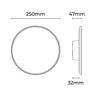 Orlan Large LED Shifting Disc Wall Light 18W TRI Color Black - LLOL045BK