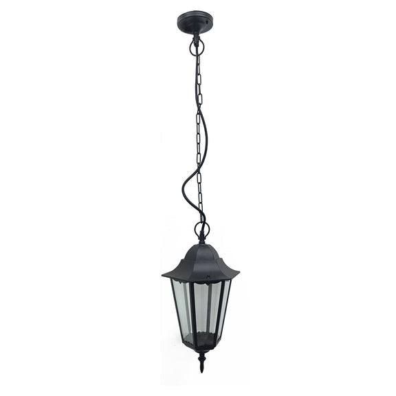Adara Outdoor Pendant Light Matte Black & Brown - LLOL046