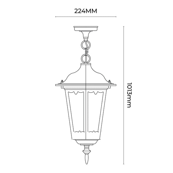 Adara Outdoor Pendant Light Matte Black & Brown - LLOL046