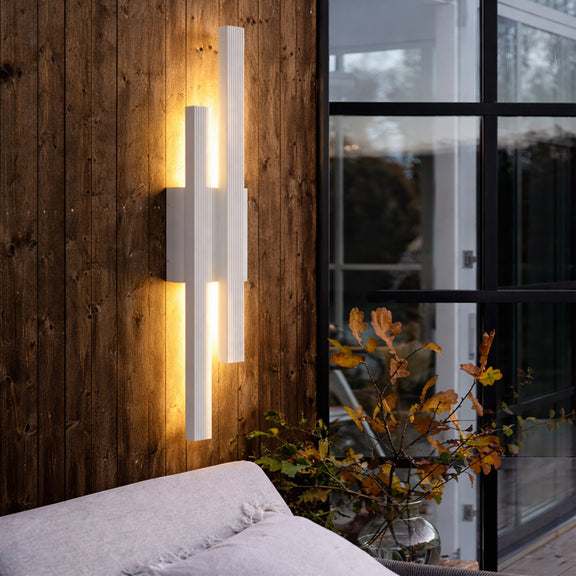 Hera Double Light LED Outdoor Wall Light 21W 3000K Matte White - LLOL049W