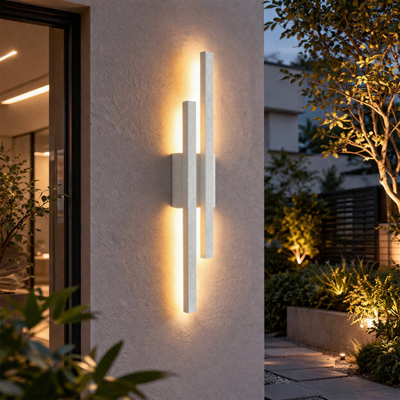 Hera Double Light LED Outdoor Wall Light 21W 3000K Matte White - LLOL049W