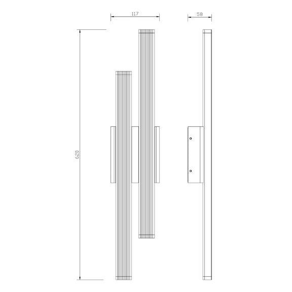 Hera Double Light LED Outdoor Wall Light 21W 3000K Matte White - LLOL049W