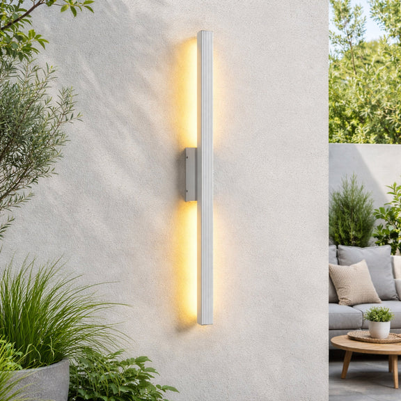 Nadia LED Outdoor Wall Light 21W 3000K Matte White - LLOL050W