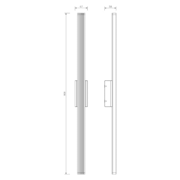 Nadia LED Outdoor Wall Light 21W 3000K Matte White - LLOL050W