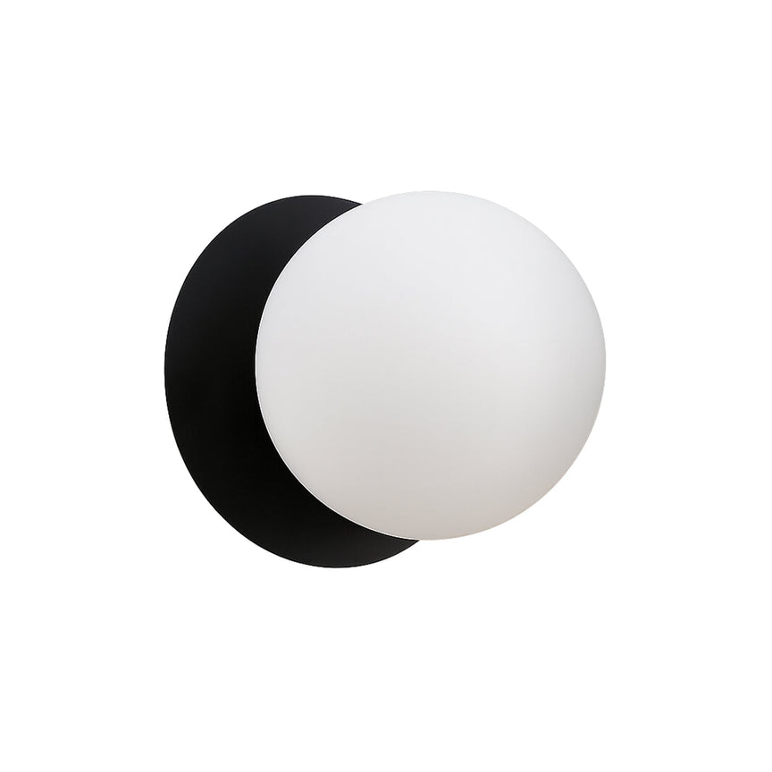 Odessa Small LED Wall Light 8.5W 3000K Frosted Opal & Matt Black - LM002WL001