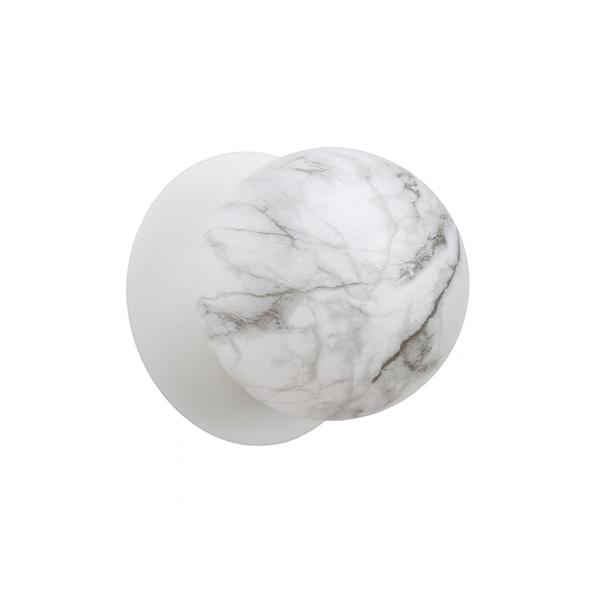 Odessa Small LED Wall Light 8.5W 3000K Marble Opal & Matt White - LM002WL006