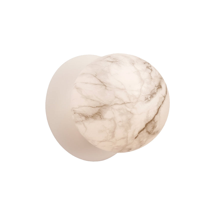 Odessa Small LED Wall Light 8.5W 3000K Marble Opal & Matt White - LM002WL006