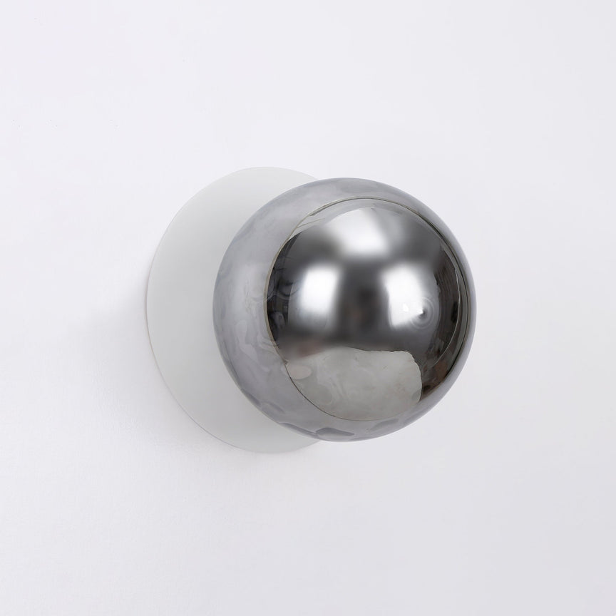 Odessa Small Molten Ripple LED Wall Light 8.5W 3000K Smoky & Matt White - LM002WL007