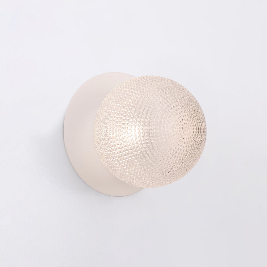Odessa Small Diamond Cut LED Wall Light 8.5W 3000K Clear & Matt White - LM002WL008