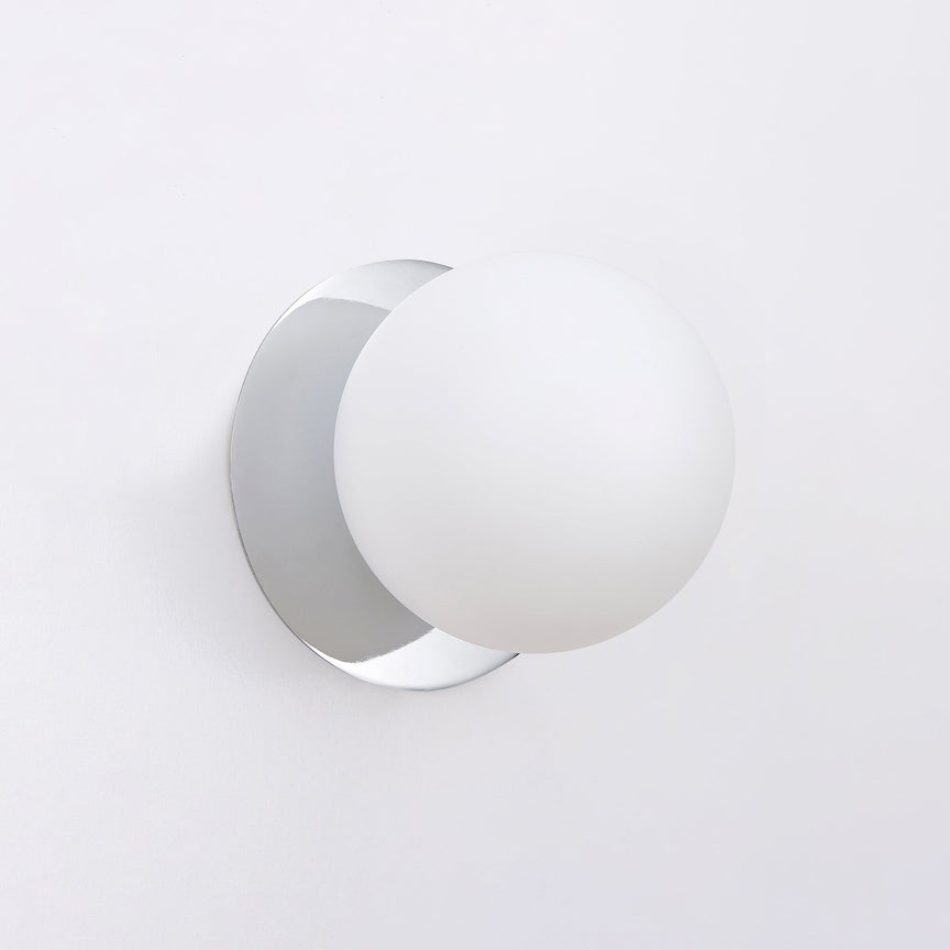 Odessa Small LED Wall Light 8.5W 3000K Frosted Opal & Chrome - LM002WL009