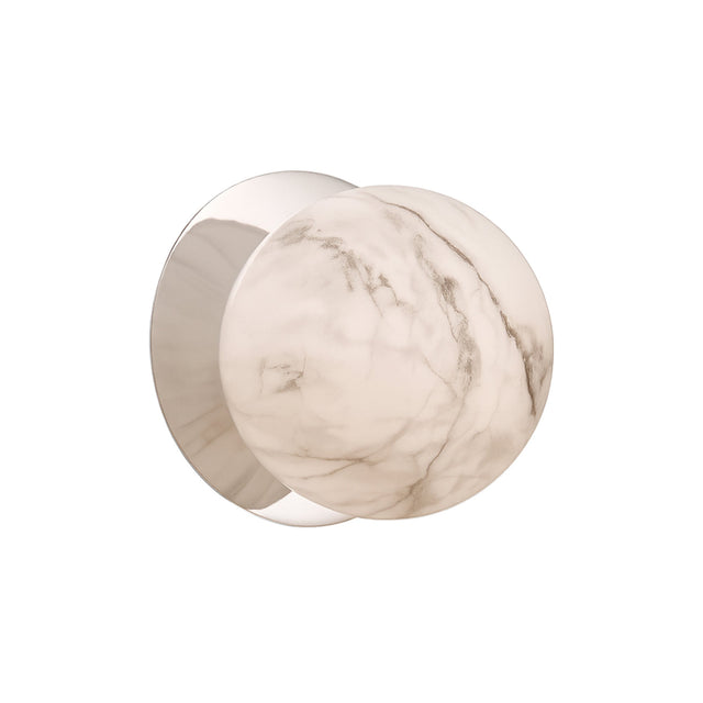 Odessa Small LED Wall Light 8.5W 3000K Marble Opal & Chrome - LM002WL010