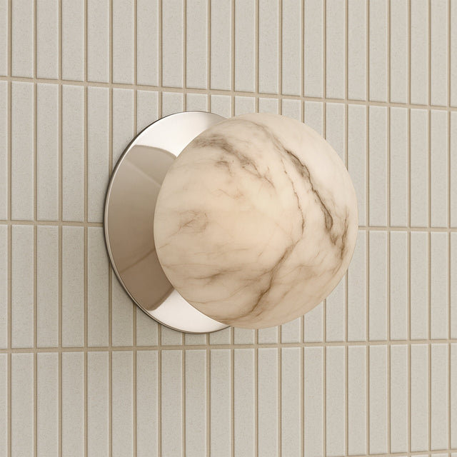 Odessa Small LED Wall Light 8.5W 3000K Marble Opal & Chrome - LM002WL010