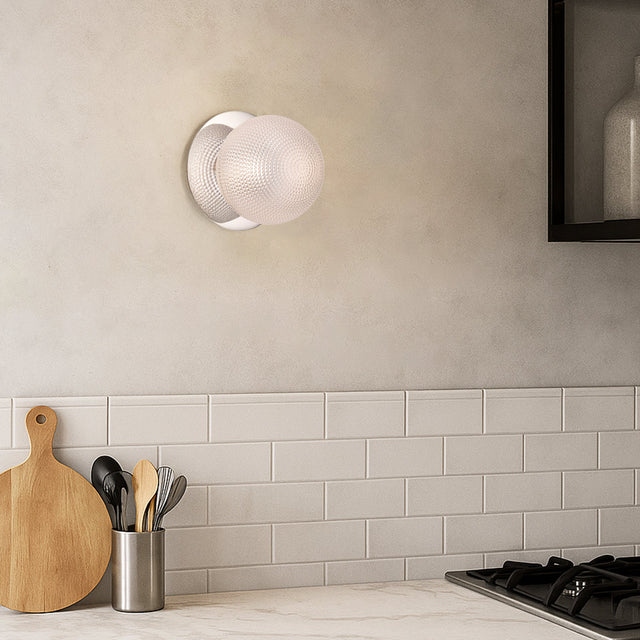 Odessa Small Diamond Cut LED Wall Light 8.5W 3000K Clear & Chrome - LM002WL012