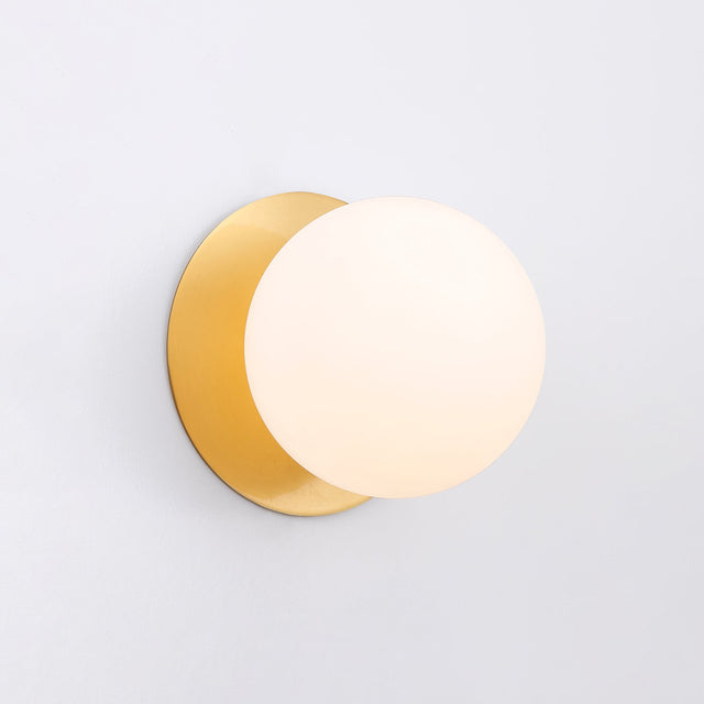 Odessa Small LED Wall Light 8.5W 3000K Frosted Opal & Brass - LM002WL013