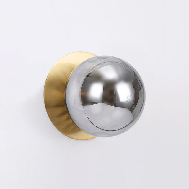 Odessa Small Molten Ripple LED Wall Light 8.5W 3000K Smoky & Brass - LM002WL015