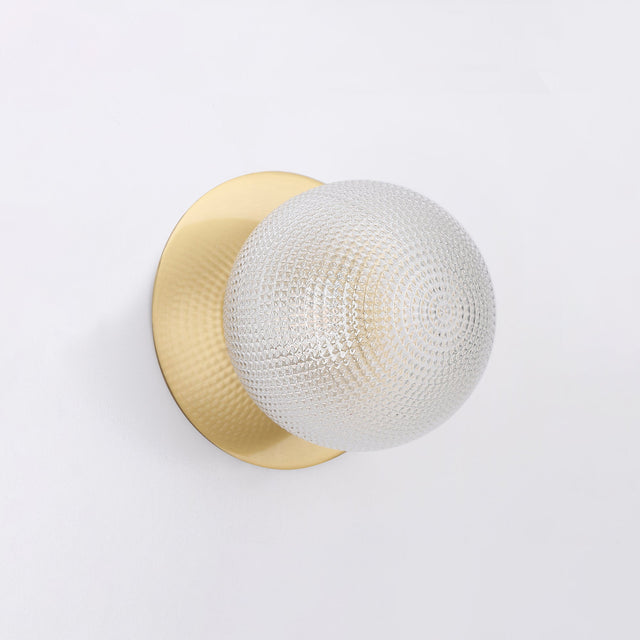 Odessa Small Diamond Cut LED Wall Light 8.5W 3000K Clear & Brass - LM002WL016