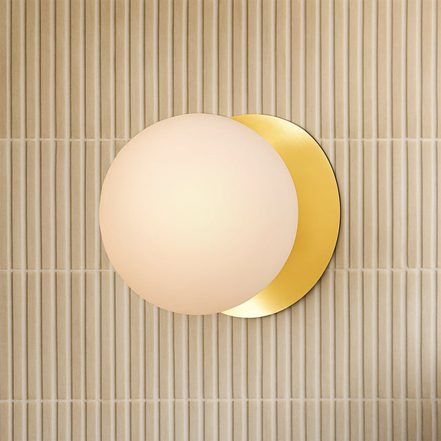Odessa Small LED Wall Light 8.5W 3000K Frosted Opal & Gold - LM002WL017