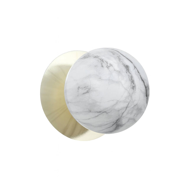 Odessa Small LED Wall Light 8.5W 3000K Marble Opal & Gold - LM002WL018