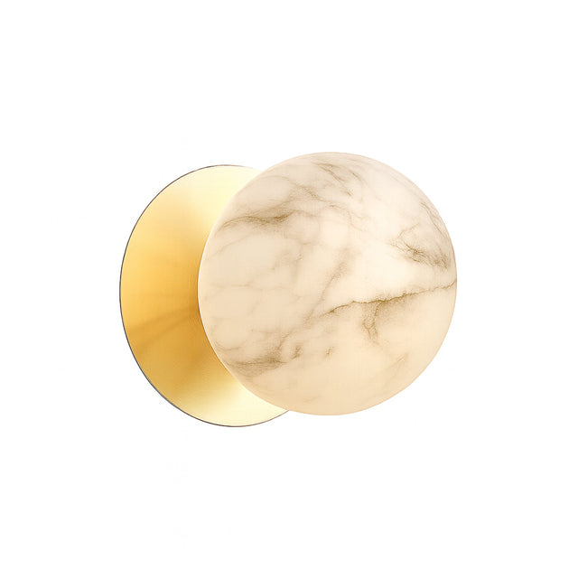Odessa Small LED Wall Light 8.5W 3000K Marble Opal & Gold - LM002WL018