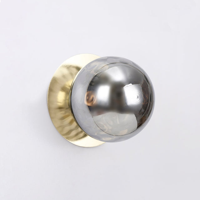 Odessa Small Molten Ripple LED Wall Light 8.5W 3000K Smoky & Gold - LM002WL019