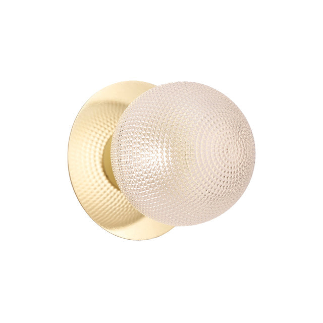 Odessa Small Diamond Cut LED Wall Light 8.5W 3000K Clear & Gold - LM002WL020