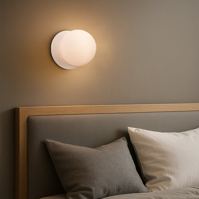 Odessa Large LED Wall Light 8.5W 3000K Frosted Opal & Matt White - LM002WL025