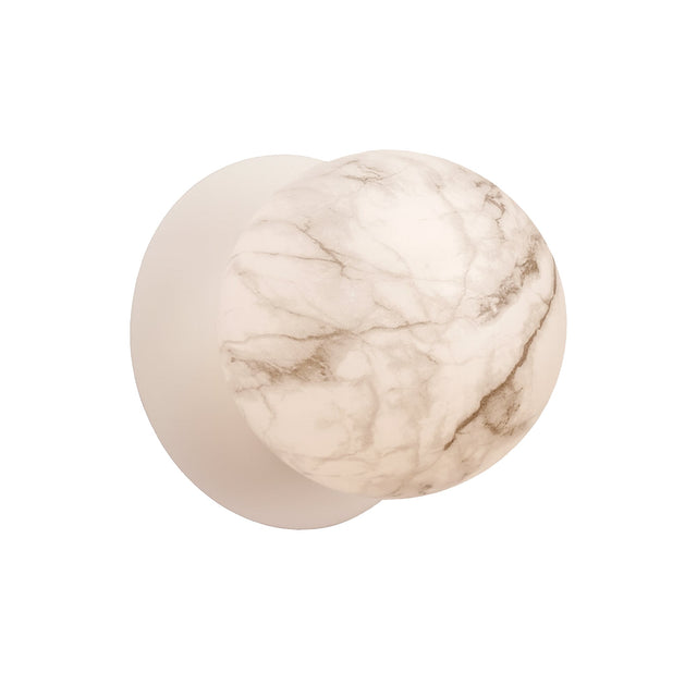 Odessa Large LED Wall Light 8.5W 3000K Marble Opal & Matt White - LM002WL026