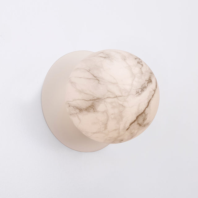Odessa Large LED Wall Light 8.5W 3000K Marble Opal & Matt White - LM002WL026
