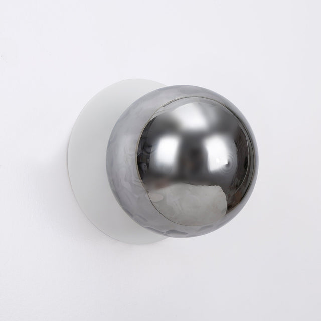 Odessa Large Molten Ripple LED Wall Light 8.5W 3000K Smoky & Matt White - LM002WL027