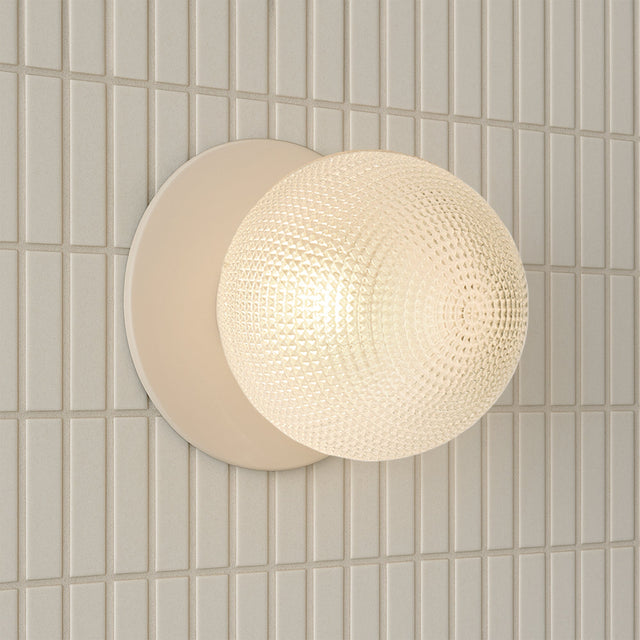Odessa Large Diamond Cut LED Wall Light 8.5W 3000K Clear & Matt White - LM002WL028