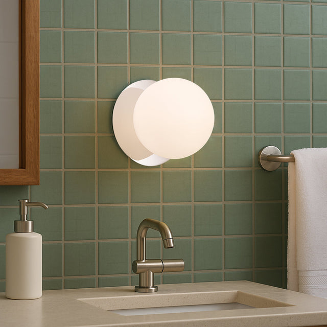 Odessa Large LED Wall Light 8.5W 3000K Frosted Opal & Chrome - LM002WL029