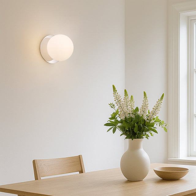 Odessa Large LED Wall Light 8.5W 3000K Frosted Opal & Chrome - LM002WL029