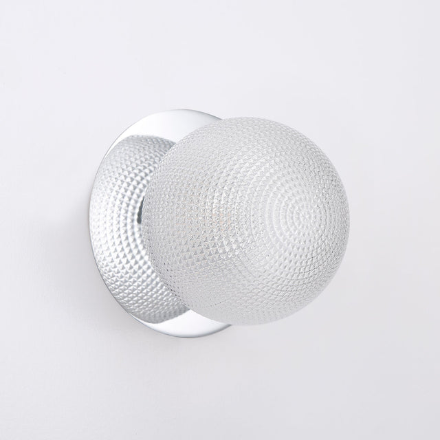 Odessa Large Diamond Cut LED Wall Light 8.5W 3000K Clear & Chrome - LM002WL032