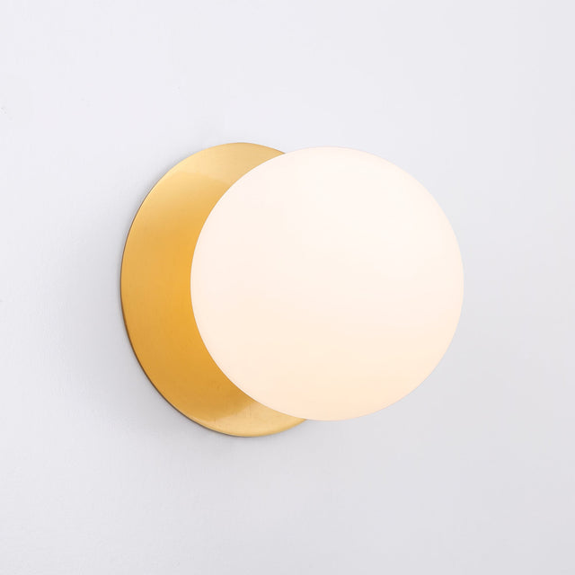 Odessa Large LED Wall Light 8.5W 3000K Frosted Opal & Brass - LM002WL033