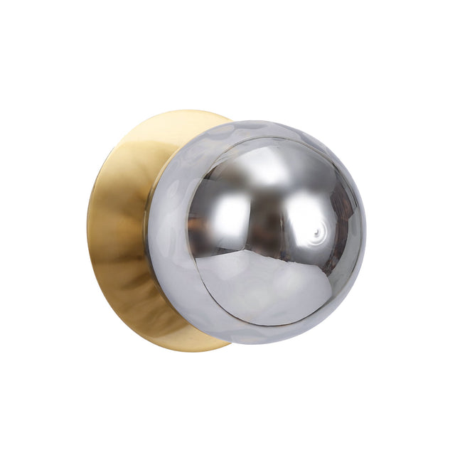 Odessa Large Molten Ripple LED Wall Light 8.5W 3000K Smoky & Brass - LM002WL035