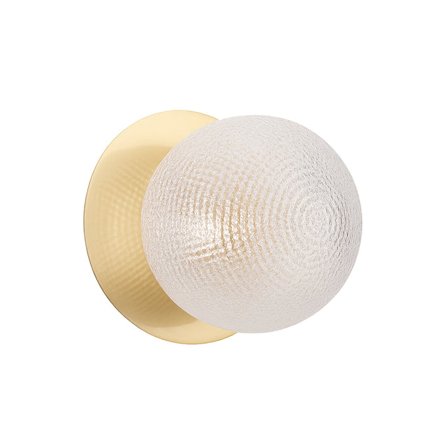 Odessa Large Diamond Cut LED Wall Light 8.5W 3000K Clear & Brass - LM002WL036