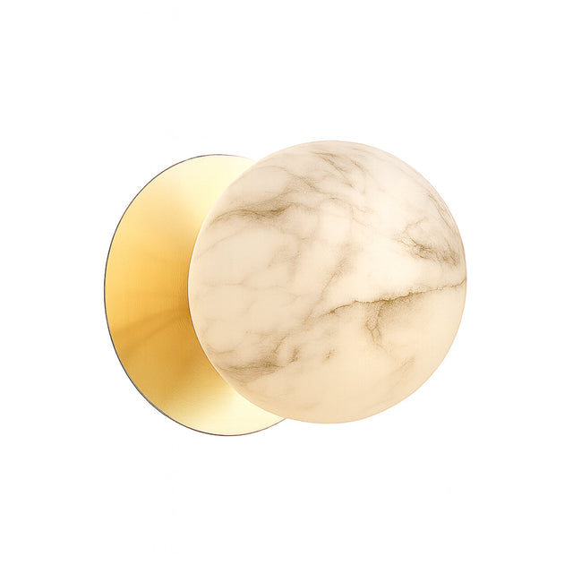 Odessa Large LED Wall Light 8.5W 3000K Marble Opal & Gold - LM002WL038