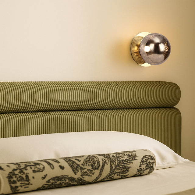 Odessa Large Molten Ripple LED Wall Light 8.5W 3000K Smoky & Gold - LM002WL039