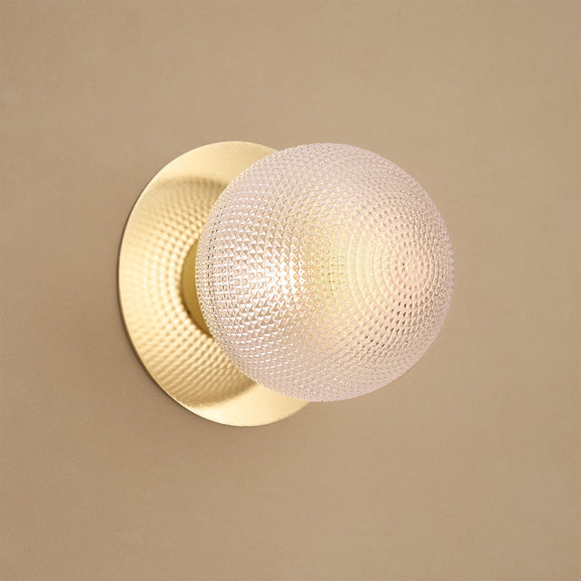 Odessa Large Diamond Cut LED Wall Light 8.5W 3000K Clear & Gold - LM002WL040