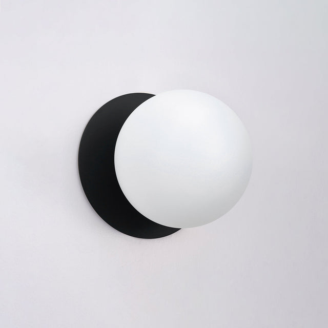 Odessa Small LED Wall Light 8.5W 4000K Frosted Opal & Matt Black - LM002WL041