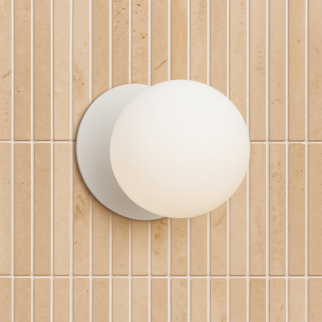 Odessa Small LED Wall Light 8.5W 4000K Frosted Opal & Matt White - LM002WL045
