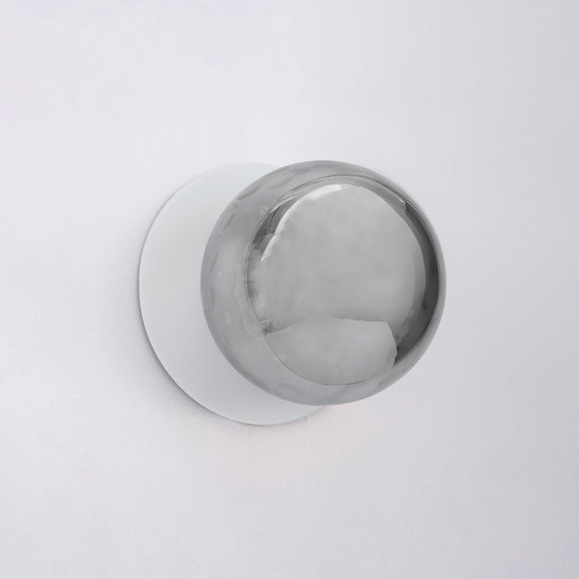 Odessa Small Molten Ripple LED Wall Light 8.5W 4000K Smoky & Matt White - LM002WL047