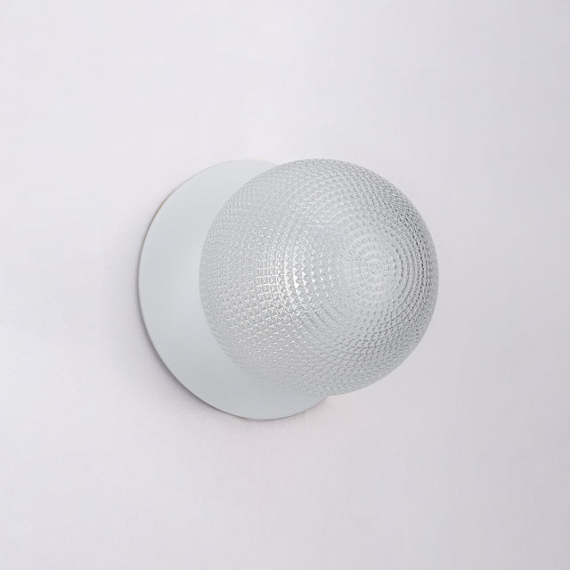 Odessa Small Diamond Cut LED Wall Light 8.5W 4000K Clear & Matt White - LM002WL048